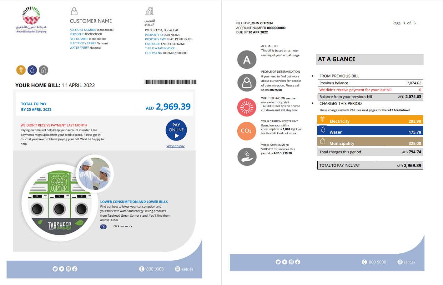  Minol USA business utility bill 